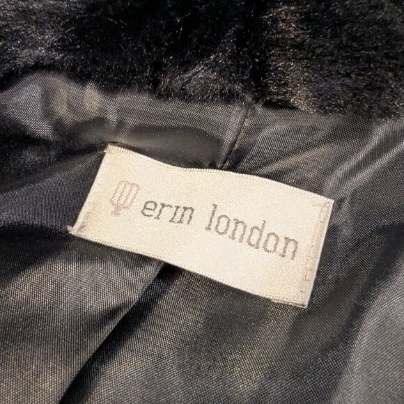 Erin London Black Faux Fur Vest, Size S/M - Picture 2 of 6